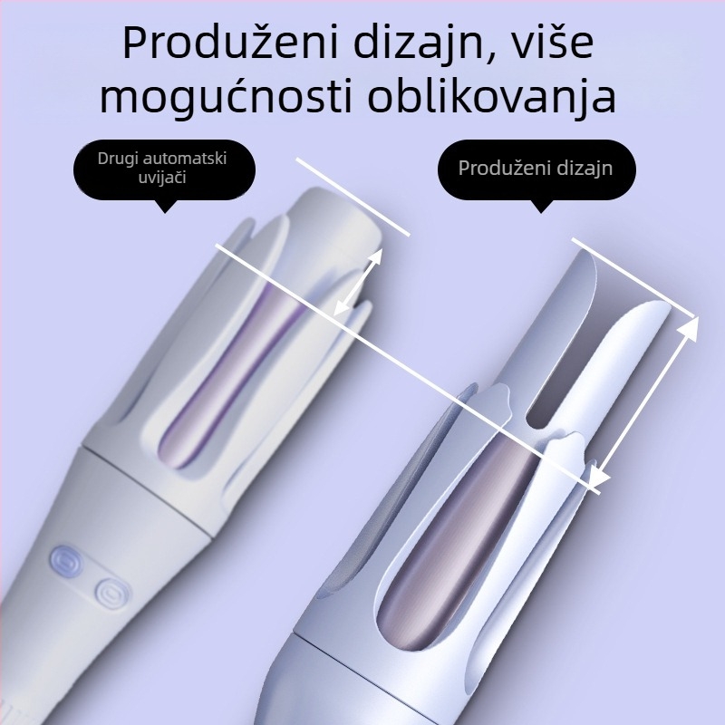 Nova potpuno automatizirana uvijač za kosu s 32 mm nastavkom za velike kovrče i valove, nježna prema kosi, niska potrošnja energije