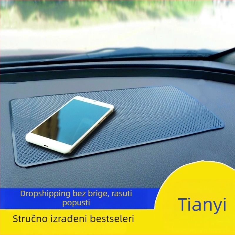 Silikonska protuklizna podloga za telefon u automobilu – srednja konzola i ploča, otporna na visoke temperature, dekorativna i skladišna podloga