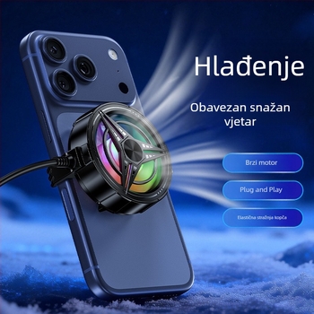 TL11 hladnjak za telefon s klipsom, zračno hlađenje, šarene svjetla, tih rad, snažan protok zraka