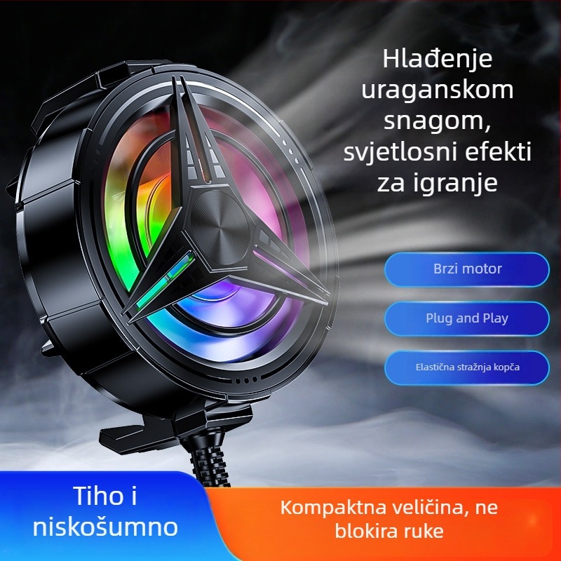 TL11 hladnjak za telefon s klipsom, zračno hlađenje, šarene svjetla, tih rad, snažan protok zraka