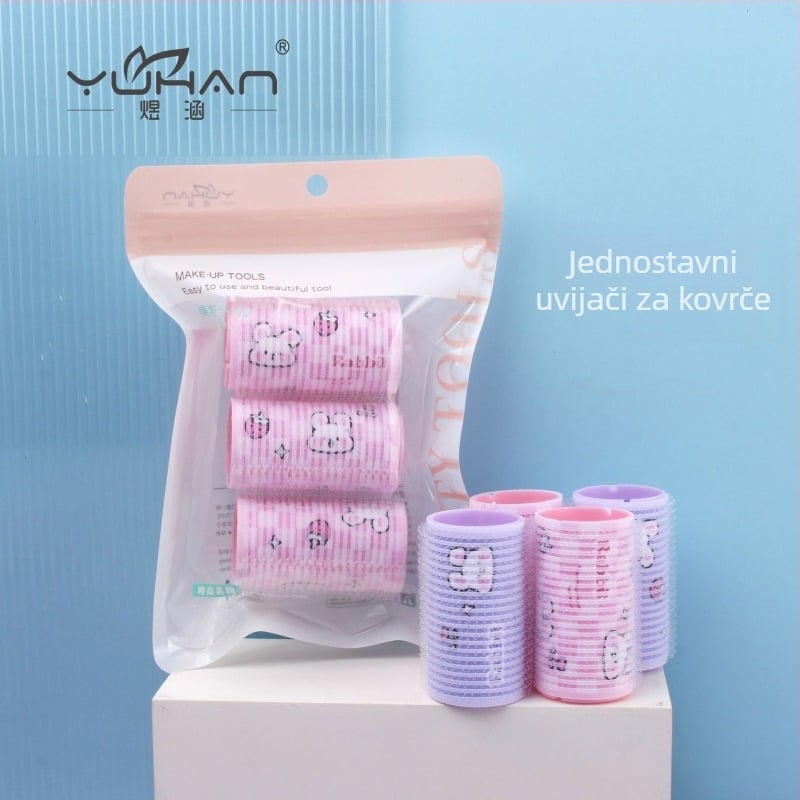 Yuhan samoljepljivi valjci za kosu, mali, 3-kom paket, s crtić uzorkom, model H312