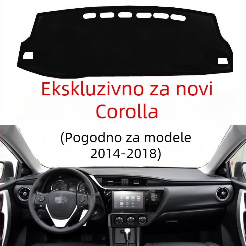 Silikonska podložica za zaštitu od sunca za središnju konzolu i ploču instrumenata Corolla (modeli 2014–2018), prednje i stražnje prozore