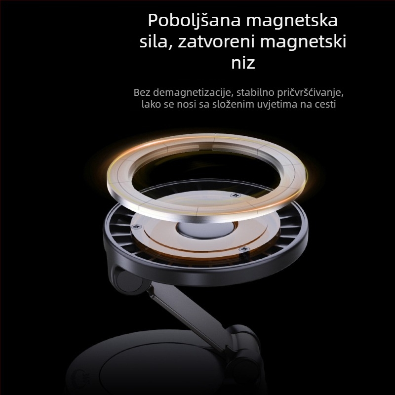 Magnetni držač telefona za auto s vakuumskim usisavanjem, magnet N52, 360° sklopivi višenamjenski stolni držač