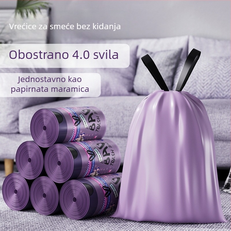 Kese za smeće sa šnurlom za kućnu upotrebu – debele, izdržljive, za kuhinju i dnevni boravak, automatsko zatvaranje