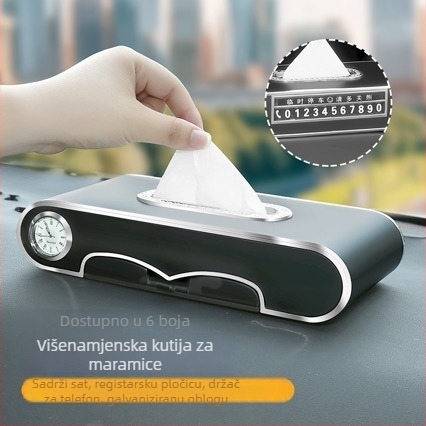 Visokokvalitetna kutija za maramice za automobil, montirana na sjedalo, višenamjenski držač maramica