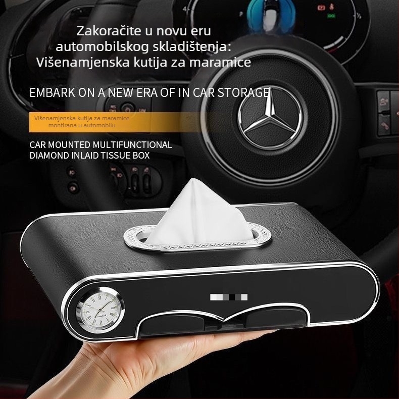 Visokokvalitetna kutija za maramice za automobil, montirana na sjedalo, višenamjenski držač maramica