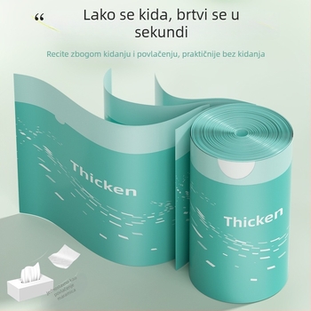 Velike crne vreće za kuhinjski otpad, debele, otporne na kidanje, s ručkama i zatvaranje šnurnom