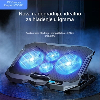 K22 hlađenje za notebook s 4 ventilatora, tiho hlađenje za igranje, dimenzije 385×280×28 mm