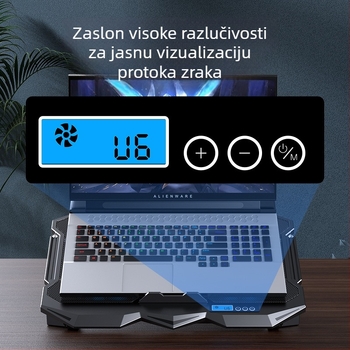 K22 hlađenje za notebook s 4 ventilatora, tiho hlađenje za igranje, dimenzije 385×280×28 mm