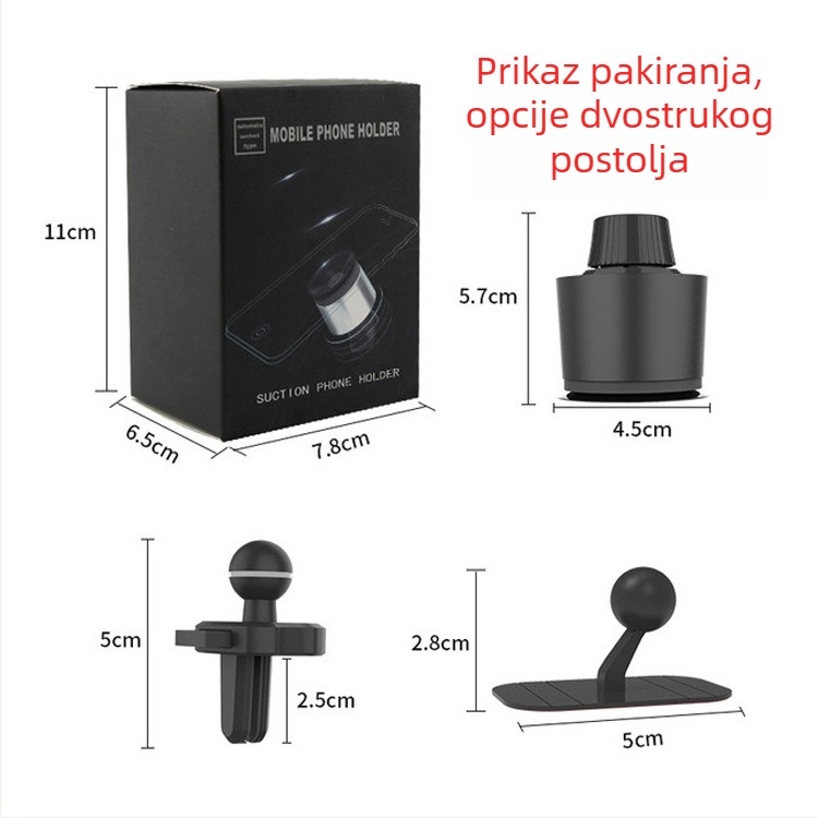 Univerzalni držač telefona s usisnom čašom za auto, stol i noćni ormarić