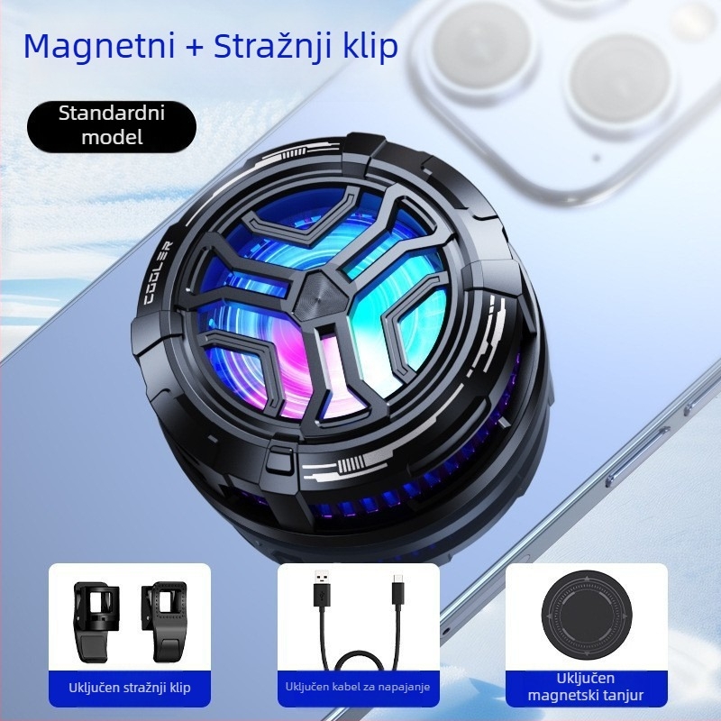 Novi magnetski hladnjak za mobitel — tiho hlađenje, poluvodički stražnji klips, za e-sport i live streaming