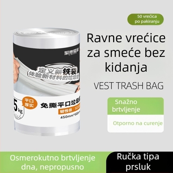 Jednokratne kućne vrećice za otpad, 45×50 cm, vreća s plosnatim otvorom, zadebljana i otporna na kidanje