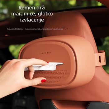 Silikonska držač maramicа za automobil – visi na stražnjem dijelu naslona sjedala, dekor interijera.
