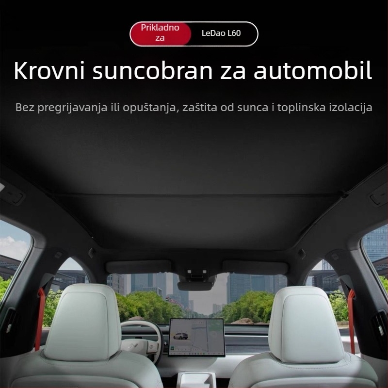 Sjenilo za automobil L60 s izolacijom i zavjesom od ledenog kristala za krov