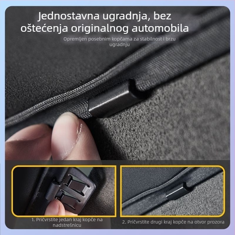 Sjenilo za automobil L60 s izolacijom i zavjesom od ledenog kristala za krov
