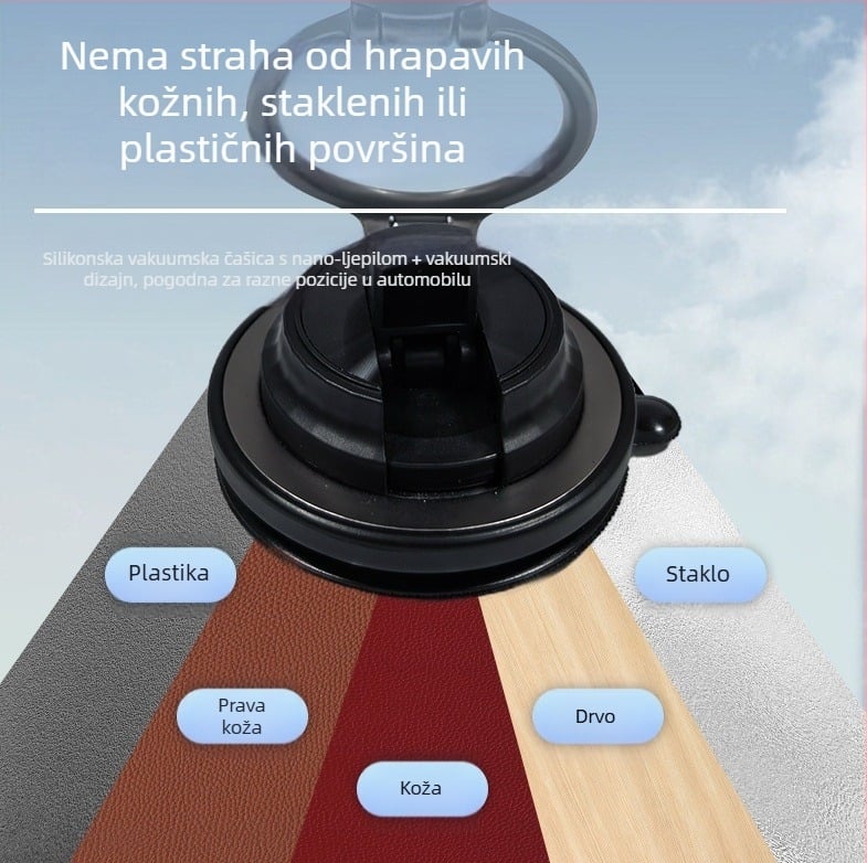 Nova ultra-tanka držač za telefon u automobilu s MagSafe, vakuumsko prianjanje, 360° rotacija, za livestream na stolu