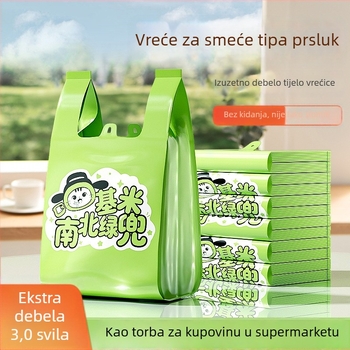 Debele vreće za smeće s vezom za kućnu upotrebu, izdržljive u kuhinji, velike role, jednokratne