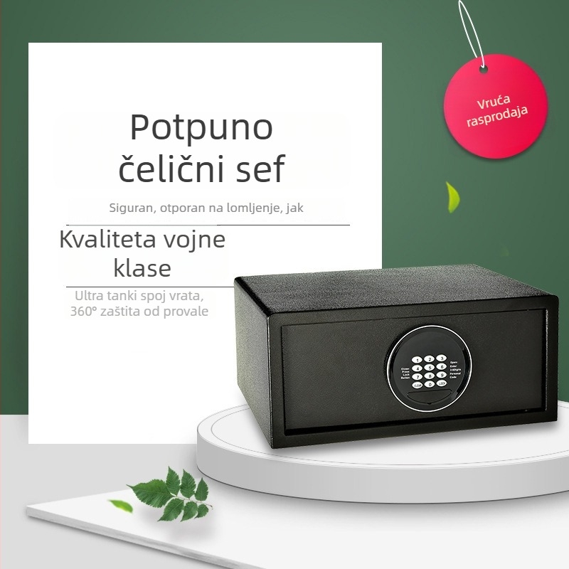 Elektronički sef od čelika, kompaktan za dom, ured i hotel, sef s lozinkom, protiv krađe