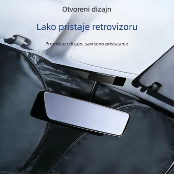 Titansko-srebrno autosjenilo za prednje staklo i bočne prozore – zaštita od sunca i topline