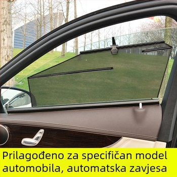 Teleskopaska sjenila za auto s automatskim podizanjem, mrežasti materijal, zaštita od svjetla i prašine te komaraca