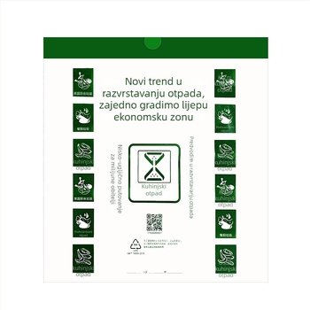 Kese za odvajanje otpada sa vrpcom, LDPE, debelihane, 99 komada, kućna upotreba