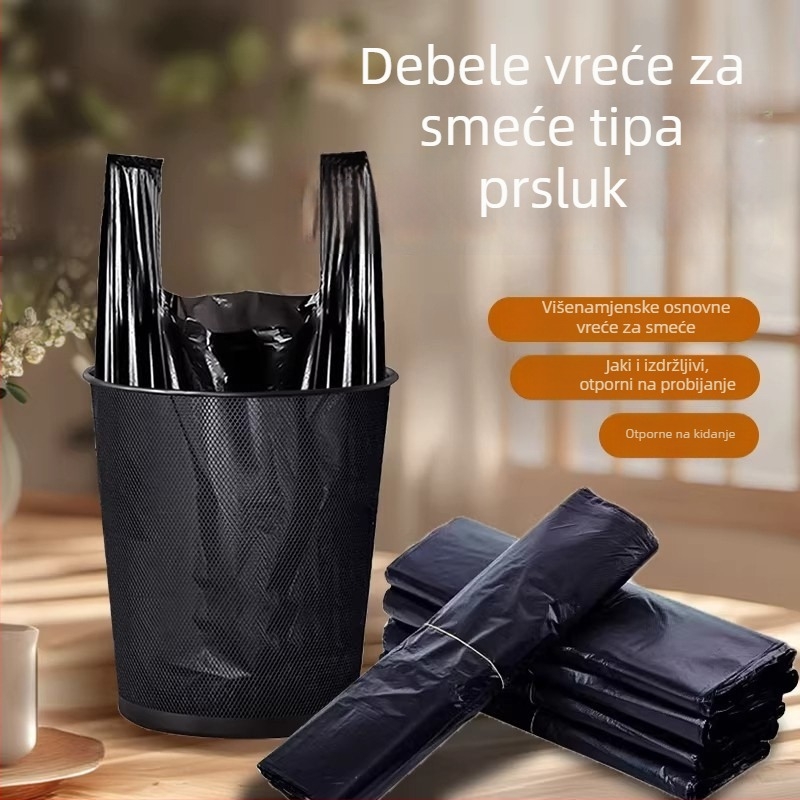 Izuzetno debele vreće za smeće za kuhinju, velike veličine, s ručkama, plastične vrećice