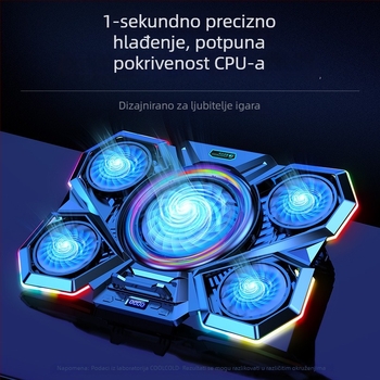 F13 višestruki hladnjak za prijenosna računala s RGB, tiha baza