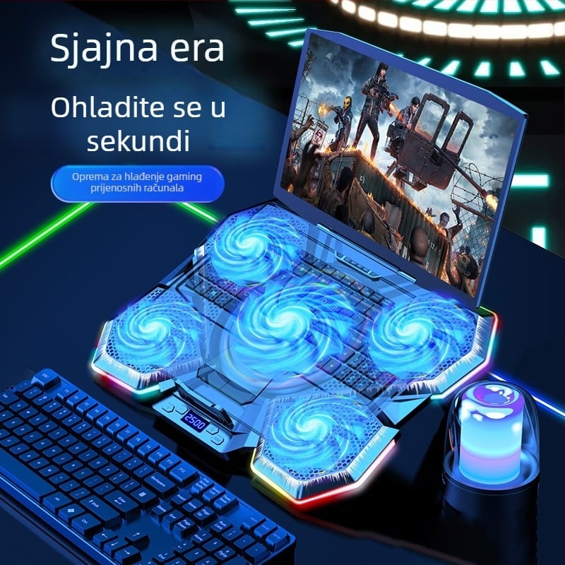 F13 višestruki hladnjak za prijenosna računala s RGB, tiha baza