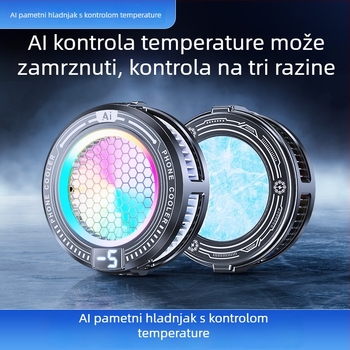 AI hladnjak za pametni telefon s inteligentnim upravljanjem temperaturom, ultra tiha automatska regulacija hlađenja, poluvodičko hlađenje