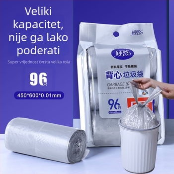Debele kućanske vrećice za otpad s ručkama, velike veličine, višekratno upotrebljive, izdržljive plastične vrećice za kuhinju, ured ili dom
