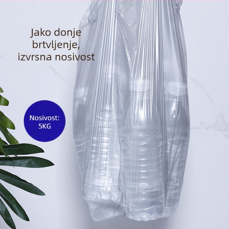 Debele kućanske vrećice za otpad s ručkama, velike veličine, višekratno upotrebljive, izdržljive plastične vrećice za kuhinju, ured ili dom