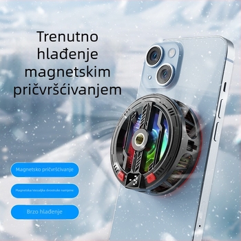 Magnetski držač za hlađenje telefona s poluvodičkim hlađenjem, za igranje i prijenos uživo, univerzalan za tablete.
