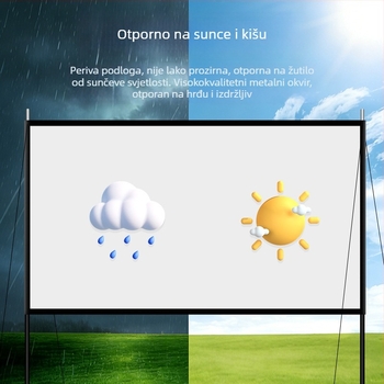 Vanjska sklopiva projekcijska platna, prenosna za kampiranje