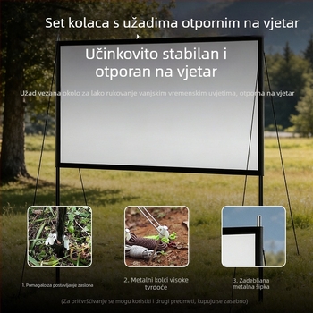 Vanjska sklopiva projekcijska platna, prenosna za kampiranje