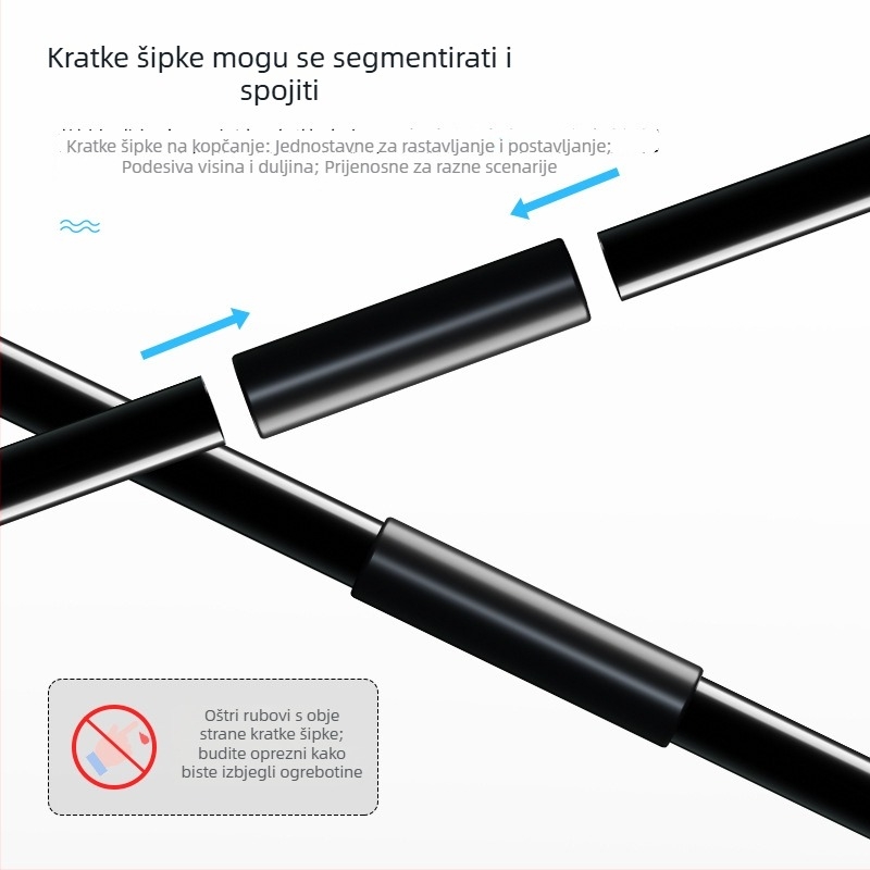 Vanjski projekcijski zaslon s dvostrukim nosačem, 100 inča, prijenosni – za dom i ured