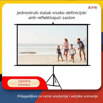 Projektorsko platno s podnim stalkom za kućnu i poslovnu upotrebu, zidni nosač, 60–120 inča