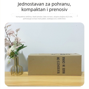 100-inčni zidni projekcijski zaslon s kratkom šipkom, bez bušenja, prenosiv i jednostavan za pohranu, za kućnu i uredsku upotrebu, površina protiv odsjaja