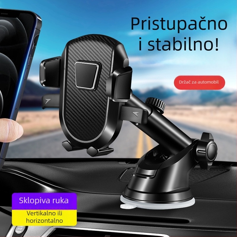 Teleskopski držač za telefon u autu s vakuum držačem na ploči i magnetskim nosačem