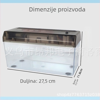 USB dvostruko korišten električni mini stolni rezac papira u trake A4, 5 mm trake, 9V, 10.8W, spremnik 2.6 L, dimenzije 275×118×148 mm, težina 0.9 kg