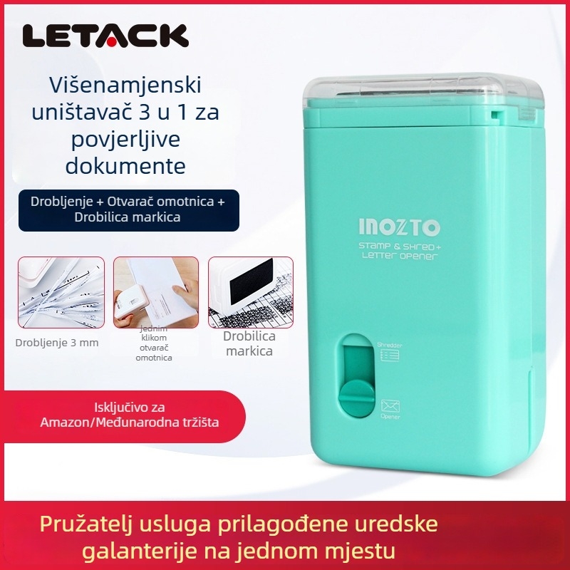 Tri u jednom: kompaktan višenamjenski mini električni shredder za ured i dom, prijenosan, povjerljiv, ručni način rada