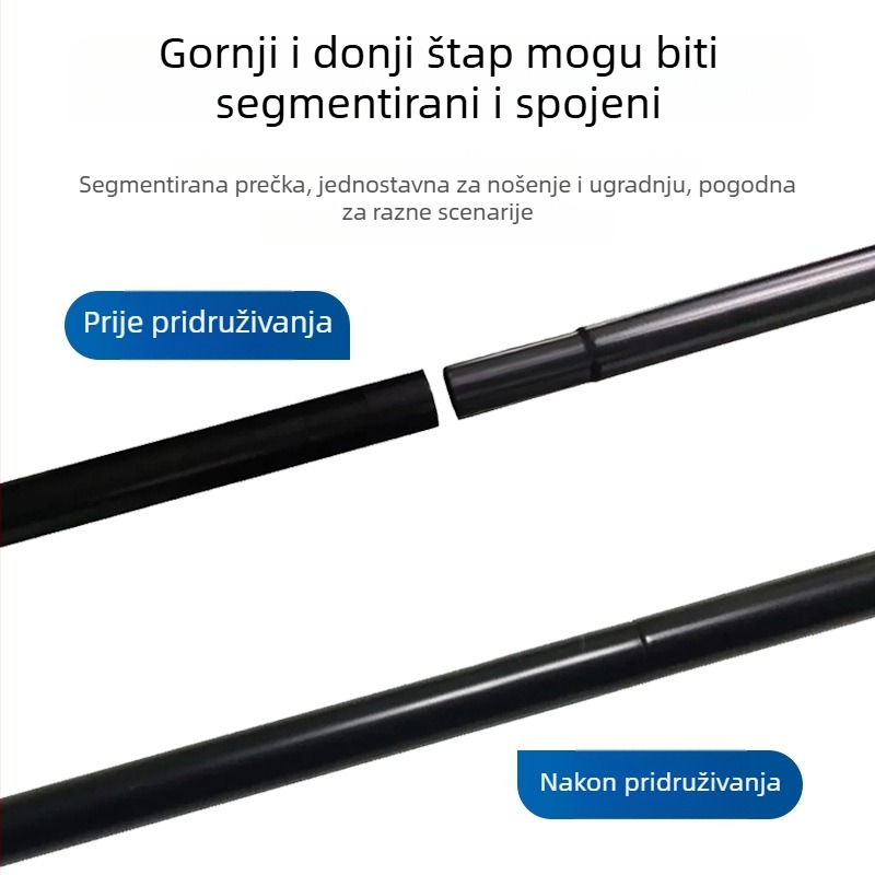 Prijenosni vanjski projekcijski zaslon s dvostrukim stalkom, kućni kino, 60–120 inča