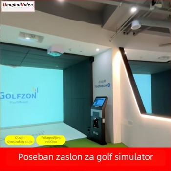 Prilagođena unutarnja zavjesa za golf-simulator s otpornošću na udarce, HD dvostruki sloj tkanine za apsorpciju zvuka, pogodna kao platno za cilj ili projekcijsko platno