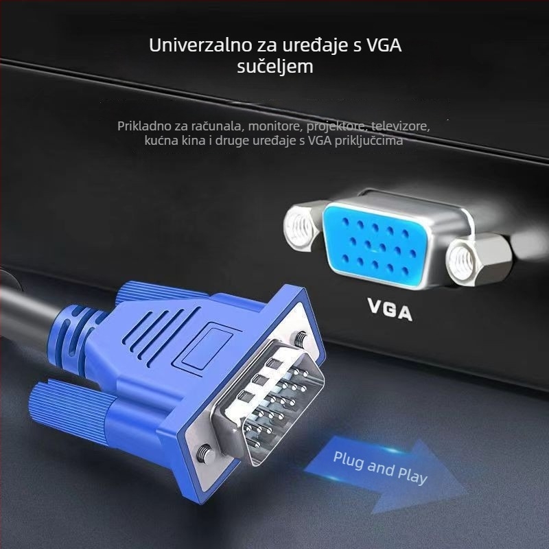 VGA kabel 1,5 m za računalo i TV, HD
