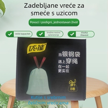 Jače vrećice za smeće za kuhinju, s vrpcom za zatvaranje, kućna upotreba, paket od 20 komada