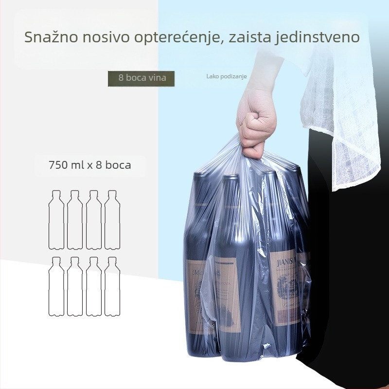 Jače vrećice za smeće za kuhinju, s vrpcom za zatvaranje, kućna upotreba, paket od 20 komada