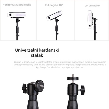 Podni metalni nosač projektora s diskovnim temeljem, universal G1, H1, Z4