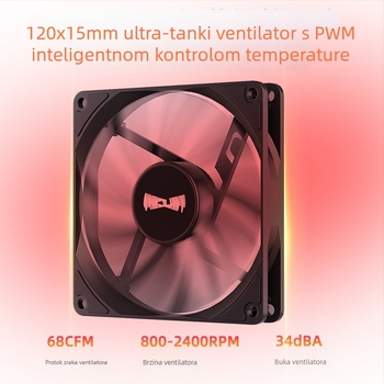 UT75-8 CPU hladnjak s 8 toplinskih cijevi, bakar-aluminijski spoj, zračno hlađenje, tih rad