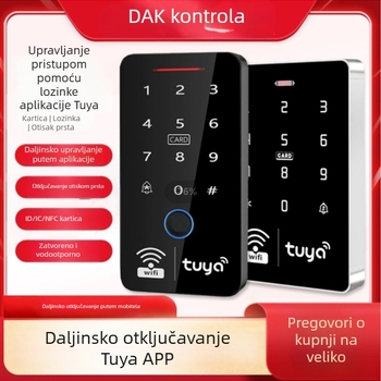 Pametna brava za otključavanje mobitelom, vodootporna na otvorenom, pristup otiskom prsta i lozinkom, elektronički mehanizam za jednokrilna vrata
