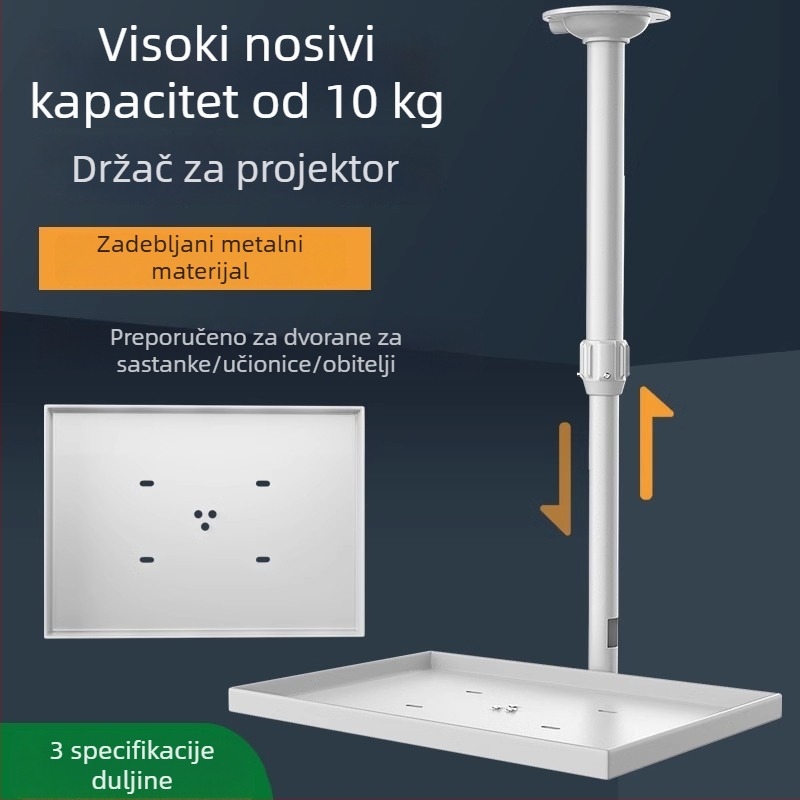 Teleskopijski podesivi nosač projektora za strop i zid