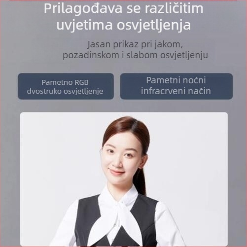 Uređaj za kontrolu pristupa s prepoznavanjem lica, dvostruka frekvencija, TCP/IP mreža, evidencija prisutnosti
